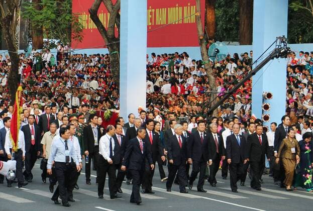 40th anniversary of Vietnam War s end The Vietnamese leadership arrives in Ho Chi Minh City on April 30, 2015, for a ceremony marking the 40th anniversary of the fall of Saigon, now Ho Chi Minh City, and the end of Vietnam War. 