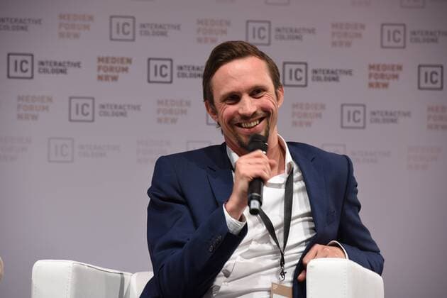 Florian Hager, Programmgeschäftsführer Jugendangebot von ARD ZDF spricht am 10.06.2015 in Köln auf dem Medienforum NRW Interactive Cologne . Im Mittelpunkt des Medienforums NRW und des Branchenkongress Interactive Cologne steht die Zukunft der Branche unter dem Eindruck der Expansion von Internet-Videotheken.