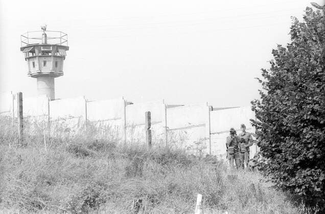 Grenzmauer um Görsdorf (DDR) in der Nähe von Rottenbach, Landkreis Coburg