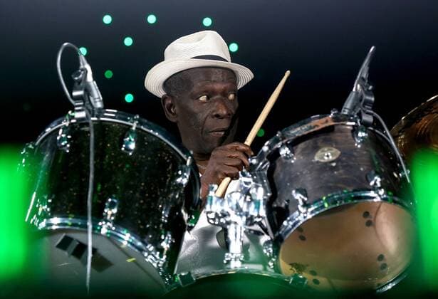 MOSCOW, RUSSIA. JUNE 20, 2015. Musician Tony Allen performs during the 2015 Usadba Jazz music festival at the Tsaritsyno museum and reserve. Artyom Geodakyan TASS  TS00650C