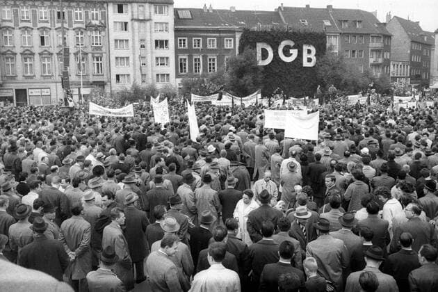 Maikundgebung und Metallarbeiterstreik 1963