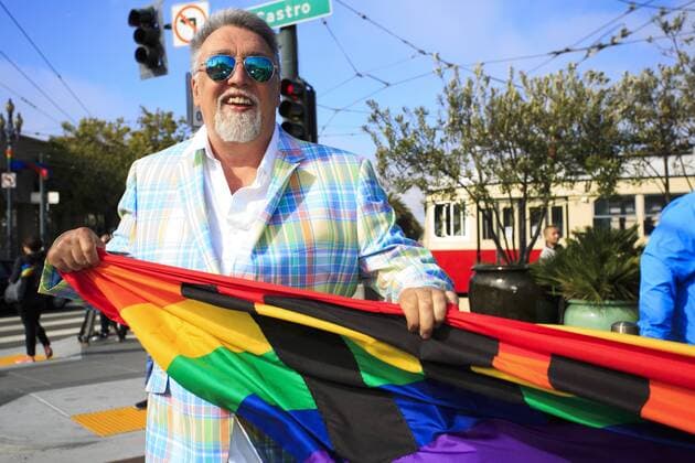 GILBERT BAKER, artist. San Franciscans celebrate the United States Supreme Court decision on Friday June 26th, 2015, legalizing same sex marriages in all fifty states. San Francisco U.S. - ZUMAt118