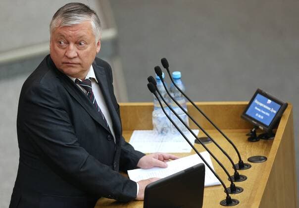 MOSCOW, RUSSIA. JULY 3, 2015. Anatoly Karpov, first deputy chairman of Russia s State Duma committee for economic policy, innovative development and entrepreneurship, looks on at a plenary session of the Russian State Duma, the Lower House of the Russian Parliament. Artyom Korotayev TASS  TS007157