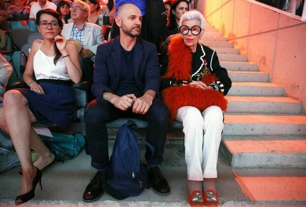 IMAGO ICONS: Iris Apfel July 3, 2015 - Barcelona, Spain - BARCELONA -july 03- SPAIN: Iris Apfel in the Barcelona fashion 080, held at the Olympic Stadium in Barcelona, on 03 july 2015. Photo: Barcelona Spain  - ZUMAn230