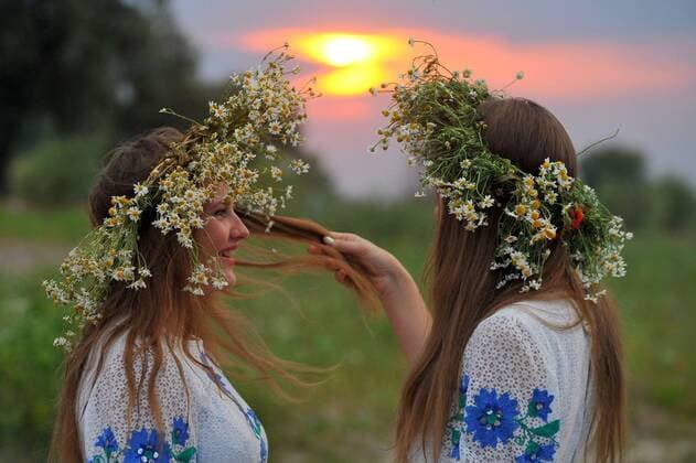 TUROV, BELARUS. JULY 7, 2015. Girls participate in celebrations of Ivan Kupala Day. Viktor Drachev TASS  TS0073E0