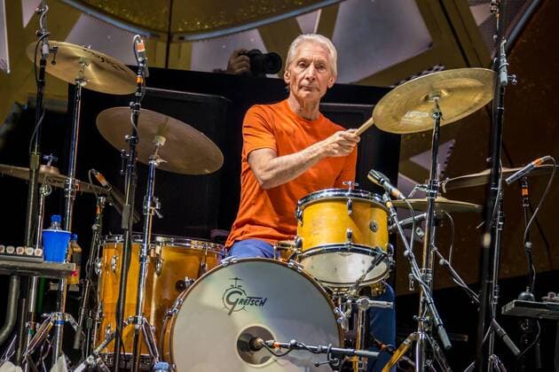 July 8, 2015 - Detroit, Michigan, U.S - CHARLIE WATTS of THE ROLLING STONES performs on the Zip Code Tour at Comerica Park in Detroit, MI on July 8th 2015 Detroit U.S. - ZUMAn276