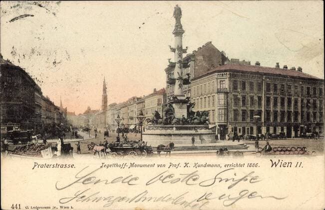Wien 2 Leopoldstadt, Praterstraße, Tegetthoff Monument von Prof. K. Kundmann !AUFNAHMEDATUM GESCHÄTZT!