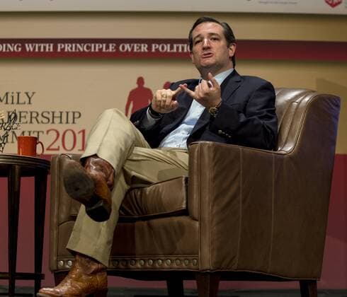 July 18, 2015 - Ames, Iowa, U.S. - Texas Senator and 2016 presidential candidate TED CRUZ speaks at the Family Leadership Summit 2015. Ames U.S. - ZUMAce6_