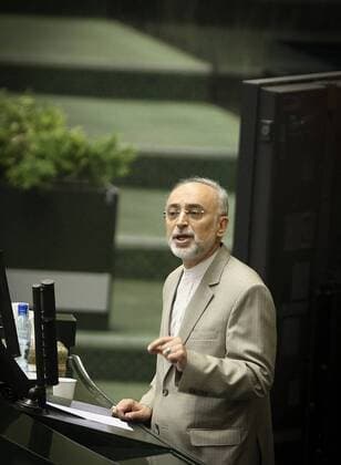 (150721) -- TEHRAN, July 21, 2015 -- Head of the Atomic Energy Organization of Iran Ali Akbar Salehi delivers a speech at Iran s parliament in Tehran, Iran, on July 21, 2015. Salehi said here on Tuesday that the nuclear agreement enables Iran to export its enriched uranium and heavy water. ) IRAN-TEHRAN-NUCLEAR-PARLIAMENT-SALEHI AhmadxHalabisaz 