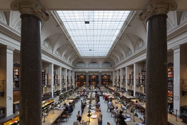  Großer Lesesaal der Universitätsbibliothek, Wiener Universität, Wiener Ringstraße, Wien, Österreich, Europa Copyright: imageBROKER/KarlxF.xSchöfmann iblkas04153253.jpg