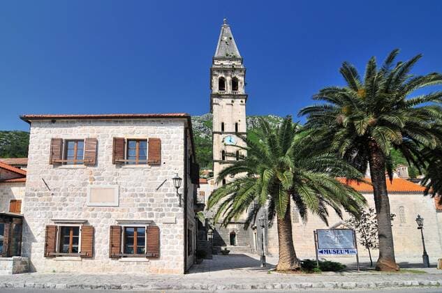 Saint Nikola Church in Perast Kotor harbor Montenegro.  WojtkowskixCezary bew1A42B08