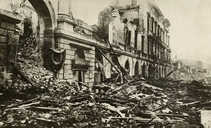 May 1, 2015 - earthquake, ruins, Messina, Sicily, historical, - ZUMAg145