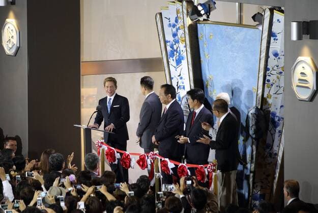 David Miscavige of Scientology leader attends a ceremony of opening new Scientology Tokyo church at Shinjuku ward, Tokyo Japan on 8 Aug 2015.  (peda002559)