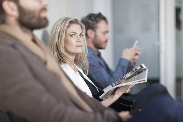 People sitting in waiting room model released Symbolfoto property released  ZEF005744