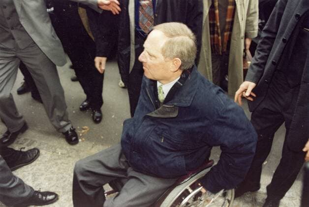 Aufnahmedatum geschätzt! Jahr 2000,CDU-Spendenaffäre,Schwarzgeldaffäre,Wolfgang Schäuble.