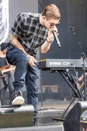 Aug. 23, 2015 - Wantagh, New York, U.S - Singer TONY OLLER of MKTO performs live at the inaugural Billboard Hot 100 music festival at the Nikon at Jones Beach Theater in Wantagh, New York Wantagh U.S. - ZUMAs135