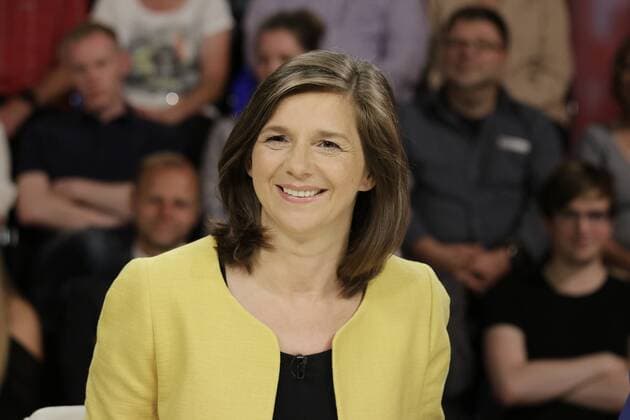 Berlin, ZDF, Polit-Talk Maybrit Illner Thema: Fluchtpunkt Deutschland, Zwischen Hilfe und rechter Gewalt, Foto: Katrin Göring-Eckardt (Bündnis 90 Die Grünen), Fraktionsvorsitzende im Bundestag