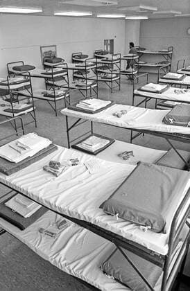 Flüchtlingslager in Landkreis Passau, in Bayern, für DDR-Flüchtlinge, die über Ungarn und Österreich in die Bundesrepublik geflohen sind,