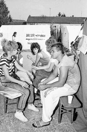 Flüchtlingslager in Landkreis Passau, in Bayern, für DDR-Flüchtlinge, die über Ungarn und Österreich in die Bundesrepublik geflohen sind,
