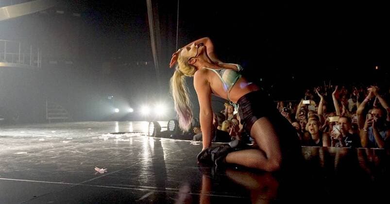 American singer Britney Spears performing her Piece Of Me Show at the Axis Theatre Planet Hollywood Resort in Las Vegas, Nevada. AUGUST 29th 2015  GBHx152731