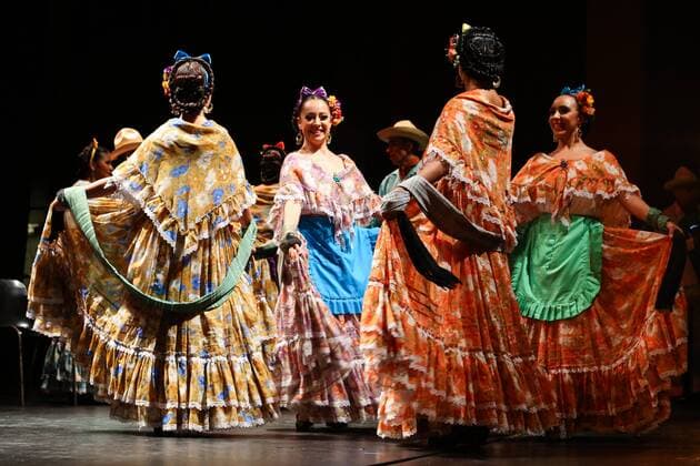 JANUARY RJ DE JANEIRO - 02 09 2015: FOLKLORE BALLET OF MEXICO - For the first time in Brazil, the Mexican Folkloric Ballet of the University Veracruzana perform at Teatro Carlos Gomes, with a free show to give the locals the 450th anniversary of the City Rio de Janeiro.  Andr?xHorta