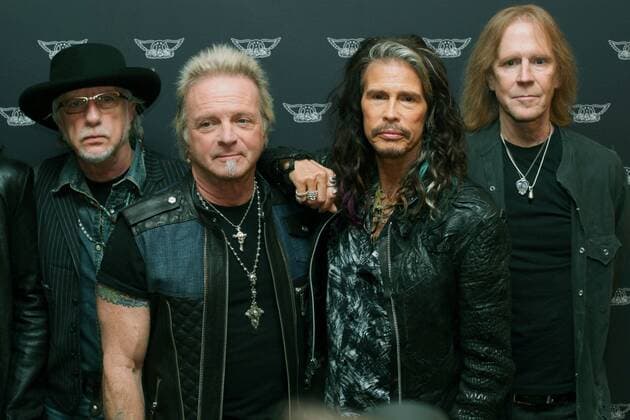 Sept. 4, 2015 - Moscow, RUSSIA - Aerosmith, Brad Whitford, Joey Kramer, Steven Tyler, Tom Hamilton Moscow RUSSIA  - ZUMAp106