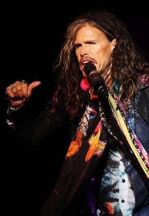 MOSCOW, RUSSIA. SEPTEMBER 5, 2015. Lead singer Steven Tyler of the American rock Band Aerosmith performs in Lubyanka Square marking Moscow City Day. Vyacheslav Prokofyev TASS  TS00D17F