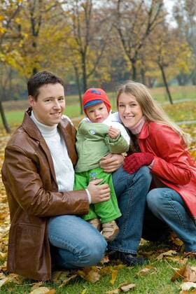 Family spending time in park.  1275770