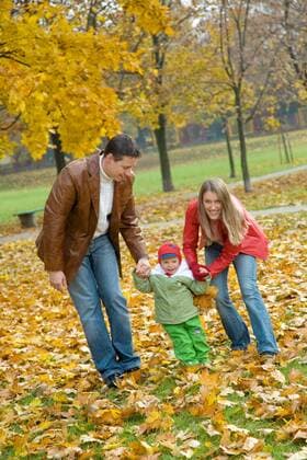 Family spending time in park.  1275771