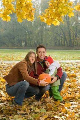 Family spending time together in park.  1275780