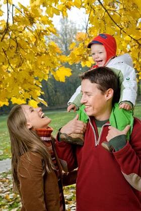 Family spending time together in park.  1275800