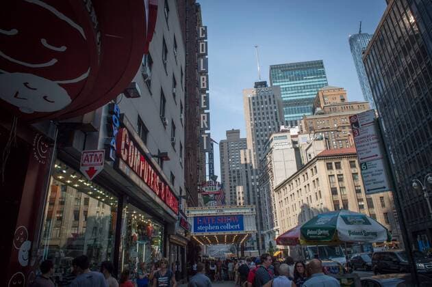 Sept. 3, 2015 - New York, New York, U.S. - The Ed Sullivan Theater, home to the Late Show with Stephen Colbert scheduled to premiere on CBS, Thursday September 3, 2015. New York U.S. - ZUMAb09_