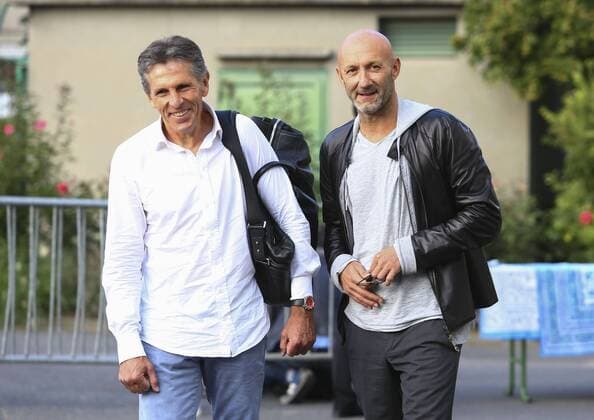 Claude Puel et Fabien Barthez - Prominentenfussball mit Spielern aus Entertainment und Politik - Club Varietes vs Parlementaire - 08 09 2015 GwendolineLeGoff Panoramic 