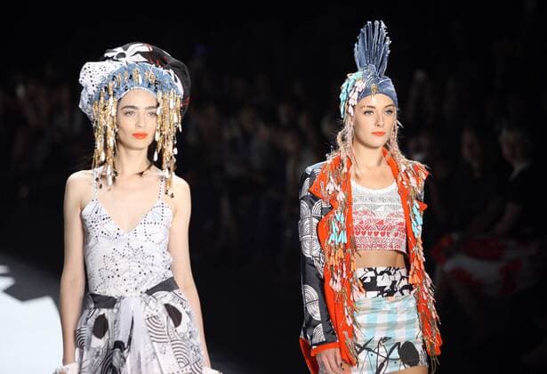 (150910) -- NEW YORK, Sept. 10, 2015 -- Models present creations of the Spring Summer 2016 Desigual collection during the New York Fashion Week in New York, the United States, on Sept. 10, 2015. ) U.S.-NEW YORK-NYFW-DESIGUAL WuxXia 