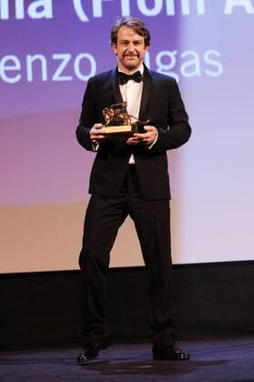72nd Venice Film Festival, Awards Ceremony Pictured: Lorenzo Vigas, Golden Lion for the best film Desde Alla  AlbertoxTerenghi Veneziax2015