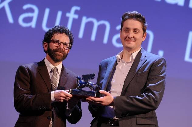 72nd Venice Film Festival, Awards Ceremony Pictured: Charlie Kaufman, Duke Johnson, grand prix of the jury Venezia 72  AlbertoxTerenghi Veneziax2015