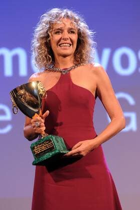 72nd Venice Film Festival, Awards Ceremony Pictured: Valeria Golino, prize Coppa Volpi for the best actress  AlbertoxTerenghi Veneziax2015