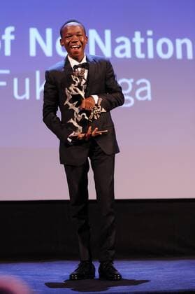72nd Venice Film Festival, Awards Ceremony Pictured: Abraham Attah, prize Marcello Mastroianni for the best young actor  AlbertoxTerenghi Veneziax2015