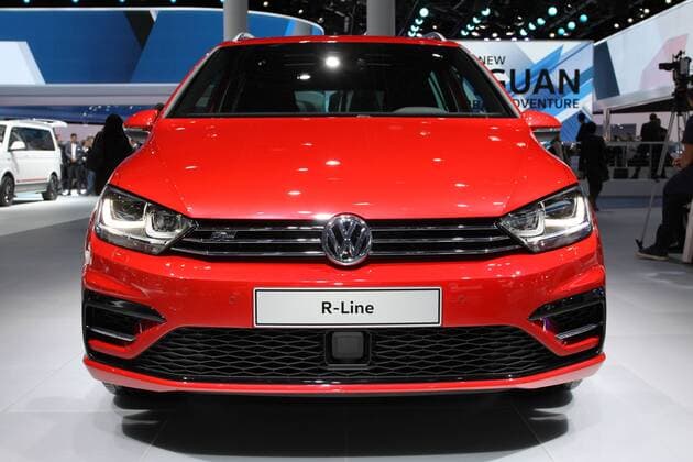 VW Golf Sportsvan R-Line, Weltpremiere, 66. IAA (Internationale Automobil-Ausstellung) PKW 2015, 19.-27.09.2015, Pressetage 15. & 16.09.2015, Internationale Leitmesse der Mobilität , Frankfurt am Main (D), Messe, Auto,