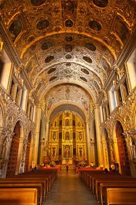 The interior of SANTA DOMINGO CHURCH built in 1575 is a great example of Baroque architecture - OAXACA, MEXICO McPLOV McPLOV