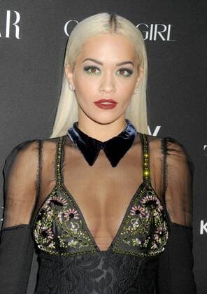 Rita Ora arrives on the red carpet at the Harper s BAZAAR ICONS Event at The Plaza Hotel in New York City on September 16, 2015.  NYP20150916101 DENNISxVANxTINE