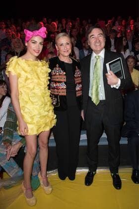 Cristina Cifuentes, Pedro J Ramirez y Cosima Ramirez en el desfile de Agatha Ruiz de la Prada en la Mercedes Benz Fashion Week 2015 de Madrid. 588 cordon press Cristina Cifuentes, Pedro J Ramirez and Cosima Ramirez at the Agatha Ruiz de la Prada s catwalk in Mercedes Benz Fashion Week 2015 in Madrid. 