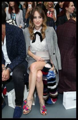 . 18 09 2015. London, United Kingdom. Rosie Fortescue at Bora Aksu show at London Fashion Week-S S 2016-Day One.  xStephenxLockx xi-Imagesx IIM-11057-0035