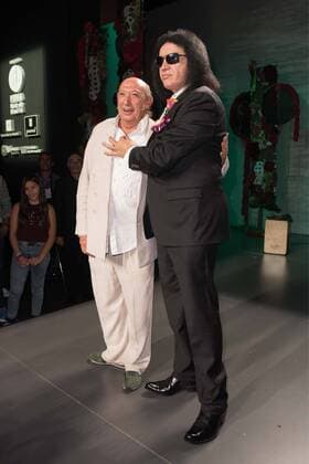 Gene Simmons y Francis Montesinos en la Mercedes Benz Fashion Week 2015 de Madrid. 588 cordon press Gene Simmons and Francis Montesinos at the Mercedes Benz Fashion Week 2015 in Madrid. 