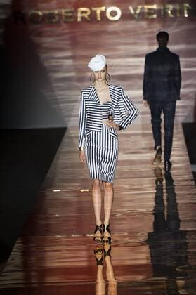 Sept. 18, 2015 - Madrid, Madrid, Spain - A model showcases designs by Roberto Verino on the runway at the Roberto Verino show during Mercedes-Benz Fashion Week Madrid Spring Summer 2015 16 at Ifema on September 18, 2015 in Madrid, Spain. Madrid Spain  - ZUMAn230