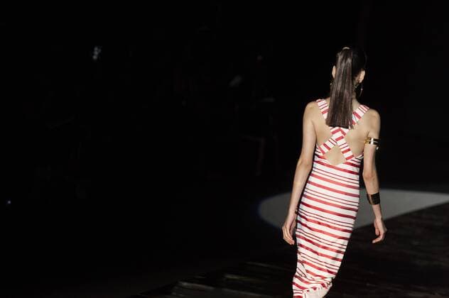 Sept. 18, 2015 - Madrid, Spain - A model showcases designs by Roberto Verino on the runway at the Roberto Verino show during Mercedes-Benz Fashion Week Madrid Spring Summer 2015 16 at Ifema on September 18, 2015 in Madrid, Spain. Madrid Spain  - ZUMAn230
