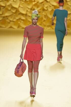 Sept. 18, 2015 - Madrid, Madrid, Spain - A model showcases designs by Agatha Ruiz de la Prada on the runway at the Agatha Ruiz de la Prada show during the Mercedes-Benz Fashion Week Madrid Spring Summer 2016 at Ifema on September 18, 2015 in Madrid, Spain. Madrid Spain  - ZUMAn230