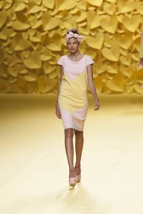 Sept. 18, 2015 - Madrid, Spain - A model showcases designs by Agatha Ruiz de la Prada on the runway at the Agatha Ruiz de la Prada show during the Mercedes-Benz Fashion Week Madrid Spring Summer 2016 at Ifema on September 18, 2015 in Madrid, Spain. Madrid Spain  - ZUMAn230