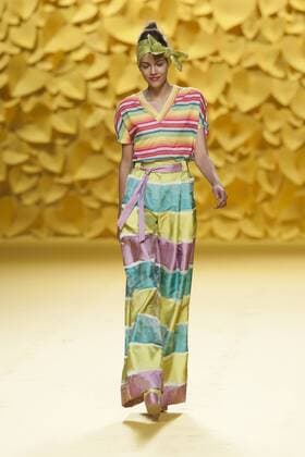Sept. 18, 2015 - Madrid, Madrid, Spain - A model showcases designs by Agatha Ruiz de la Prada on the runway at the Agatha Ruiz de la Prada show during the Mercedes-Benz Fashion Week Madrid Spring Summer 2016 at Ifema on September 18, 2015 in Madrid, Spain. Madrid Spain  - ZUMAn230