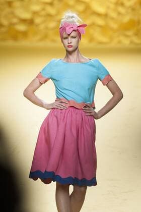 Sept. 18, 2015 - Madrid, Madrid, Spain - A model showcases designs by Agatha Ruiz de la Prada on the runway at the Agatha Ruiz de la Prada show during the Mercedes-Benz Fashion Week Madrid Spring Summer 2016 at Ifema on September 18, 2015 in Madrid, Spain. Madrid Spain  - ZUMAn230